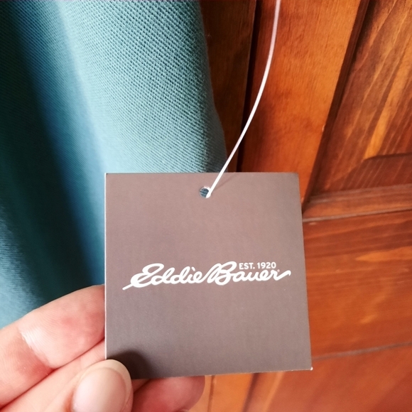 NWT Eddie Bauer 100% cotton sage green short sleeve polo shirt size XL Tall - Picture 10 of 13